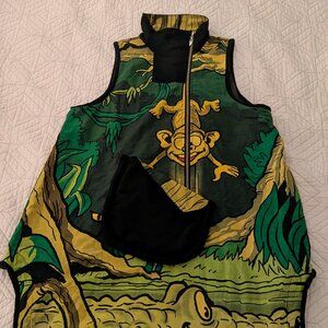 DAB Jungle-Graphic Zip Vest  — Size X/L